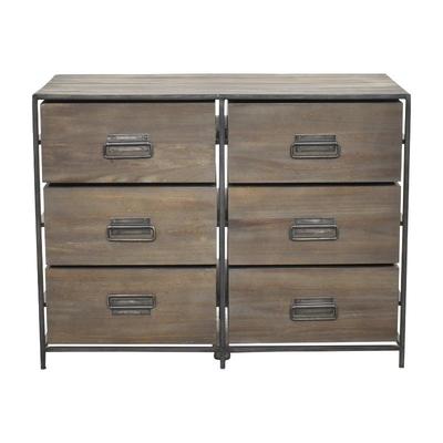 Restoration Hardware Wexler Industrial Six Drawer Dresser 35" W x 45" H x 20" D