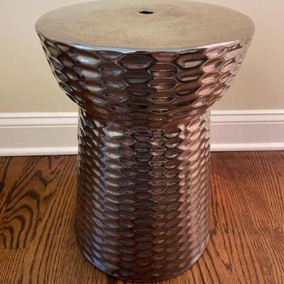 Rollegem Ceramic Accent StoolIdeal will offer a stylish addition to your living space. The silver chrome finish provides a touch of...