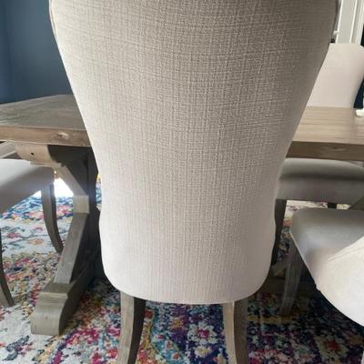 Uttermost Caledonia White Subbed Armless Parsons Dining Chairs (6 available) 21" W x 31" D x 44" H (seat height 20")