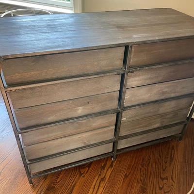 Restoration Hardware Wexler Industrial Six Drawer Dresser 35" W x 45" H x 20" D