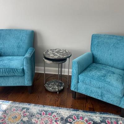 Ethan Allen Collin Side Chair with Custom Fabric (2 available) 31" W x 33" D x 37" H