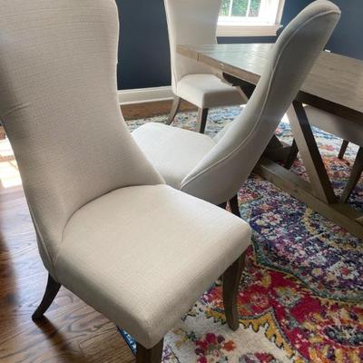 Uttermost Caledonia White Subbed Armless Parsons Dining Chairs (6 available) 21" W x 31" D x 44" H (seat height 20")