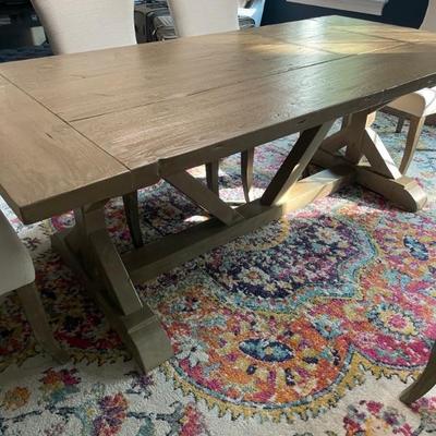 Restoration Hardware Table 40†W x 84â€L x 30†H  - Two leaves that extend the table 18†each side