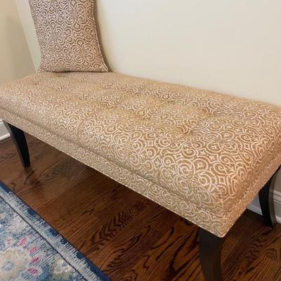 Ethan Allen Wellesley upholstered bench 
52" w x 20" d x 22" h