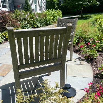 4 Tortuga Outdoor Teak Chairs available with Bistro Table (47" D x 30" H)