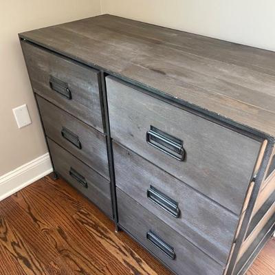 Restoration Hardware Wexler Industrial Six Drawer Dresser 35" W x 45" H x 20" D