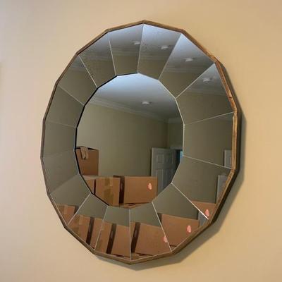 Round sunburst decorative mirror 32"