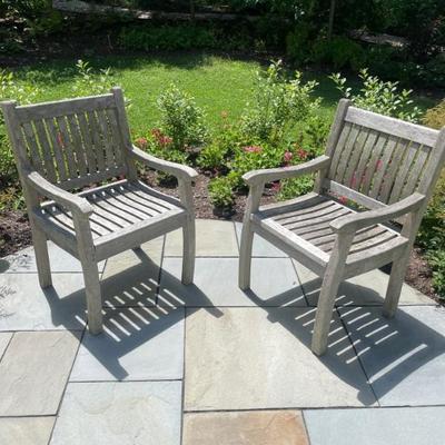 4 Tortuga Outdoor Teak Chairs available with Bistro Table (47" D x 30" H)