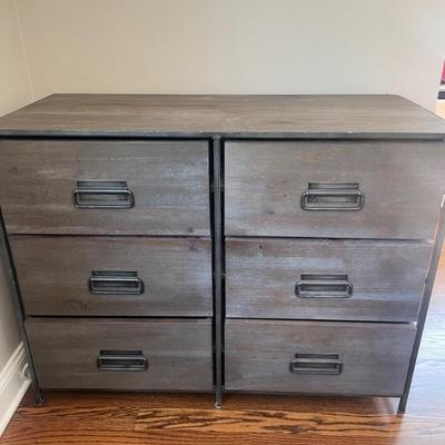 Restoration Hardware Wexler Industrial Six Drawer Dresser 35" W x 45" H x 20" D