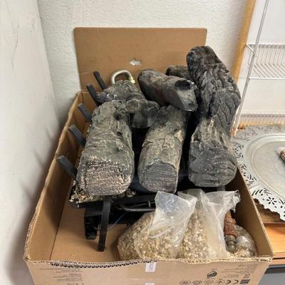 gas fireplace logs with hookup 