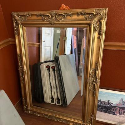 large gold wall mirror 