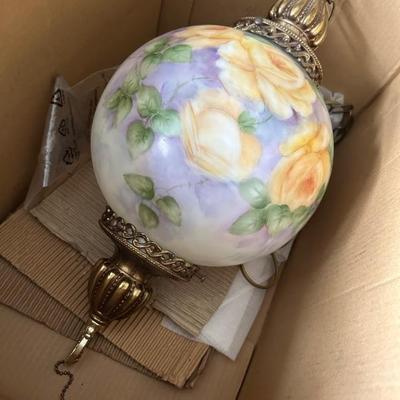 hand painted hanging lamp