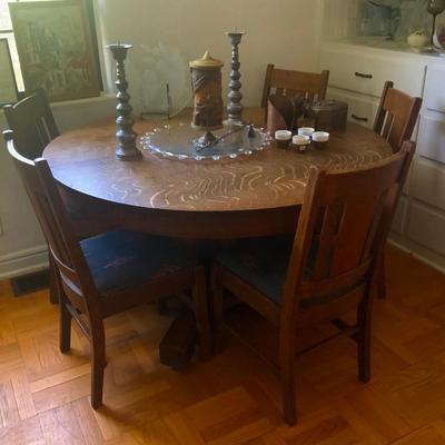 Mission table and chairs
