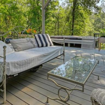 Deck View 2: Day Bed Furniture, Pots and Garden Decor