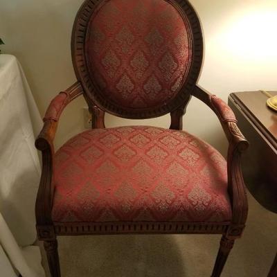 French style open arm chair