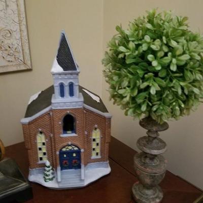 Vintage Holiday Time lighted church