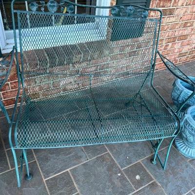 Wrought iron bench - 1 of 2