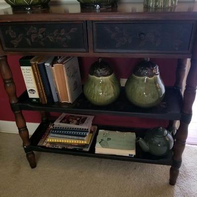 Stained & painted console table