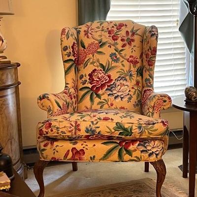 Comfy wingback chair 1 of 2