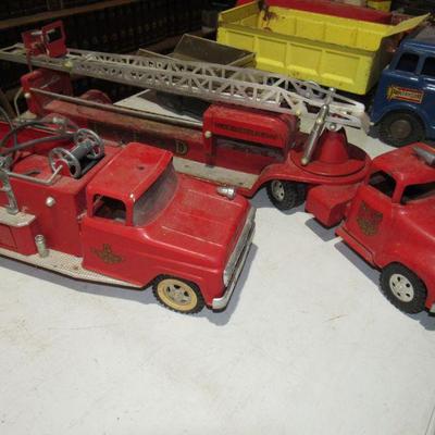 vintage press steel fire toys 