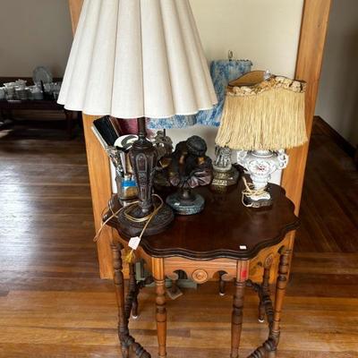 Porcelain lamps and Tiffany style base lamps