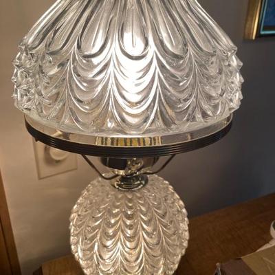 Vintage Glass Hurrican Accent Lamp