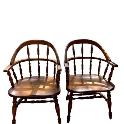 Vintage Spindle Back Arm Chairs