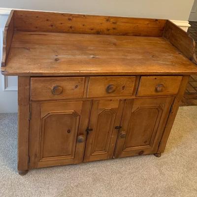 Antique Sideboard/ Jelly Cabinet.                         (37.75  H.  48 W. 23. D)