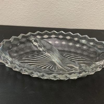 Vintage Fostoria 2 Part Relish Dish