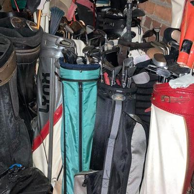 GOLF BAGS AND CLUBS