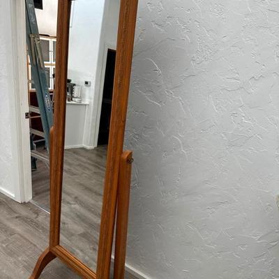 Wood floor  mirror