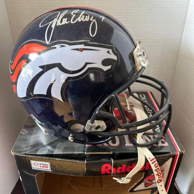 John Elway signed helmet