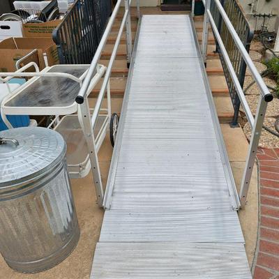 EZ-Access Pathway 3G 14 foot Ramp With Expanded Metal Surface & Two-Line Handrails.