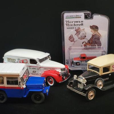 Lot 040-MT: Die-cast Vehicles of Delivery and Service

Features:
â€¢	Danbury Mint Diecast 1998 USPS Vehicle
â€¢	Snap-On 75th Anniversary...
