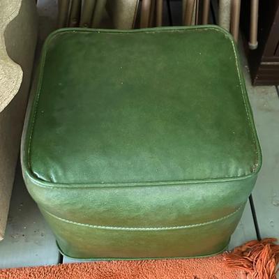 Retro Green Ottoman/footstool