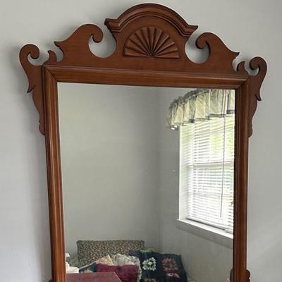 Americana style wood framed mirror