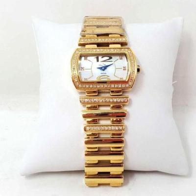 #1110 â€¢ Lucien Piccard Sapphire Womens Watch With diamond Accents
