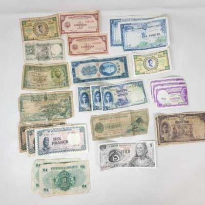 #1702 â€¢ (25) Foreign Currency Banknotes

