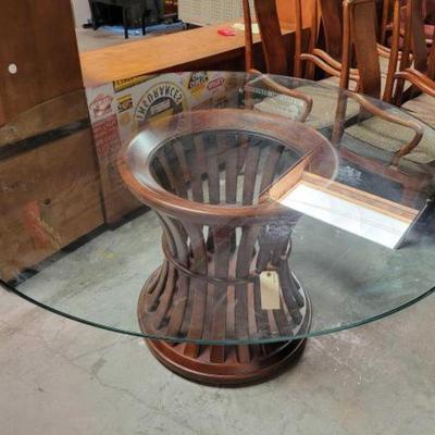 #2220 â€¢ Glass Top Round Table

