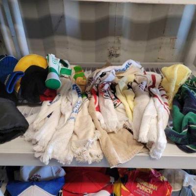 #4022 â€¢ Assorted Vintage Hats, Towels, and Golf Accessories
