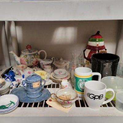 #2142 â€¢ Tea Set, Coffee Mugs, Glass Mugs. Plates & More
