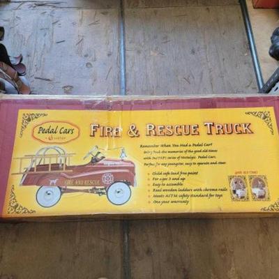#3018 â€¢ NEW!!! Instep Fire& Rescue Truck Pedal Car
