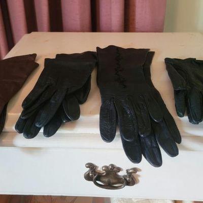 A drawer or two of leather gloves