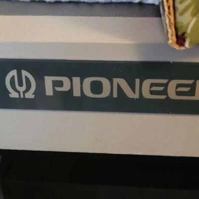 Pioneer stereo cabinet w/glass front