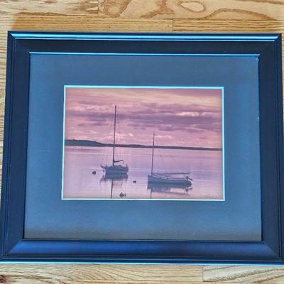 Tranquil Sailboat enlarged photograph signed by photographer