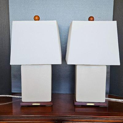Ralph Lauren White Ceramic Table Lamps