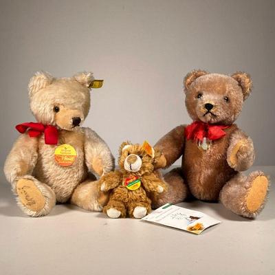 (9pc) Steiff, Hermann & Little Gem Teddy Bears | Vintage Bear Lot Including: (1) Steiff Original Teddy Bear, 8â€, with all tags (1)...