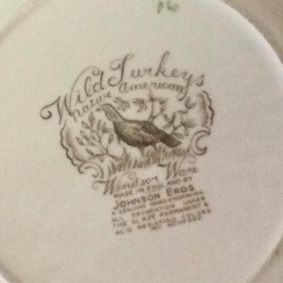 Back label of thanksgiving dish set