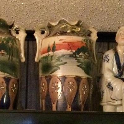 Asian design vases