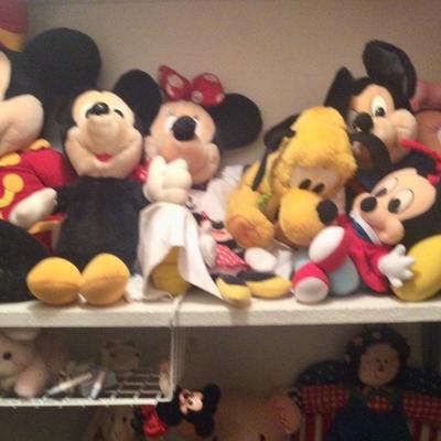 Mickey Mouse and Mini Mouse stuffed toys